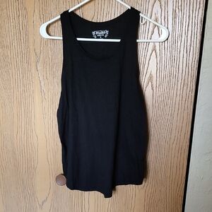 Mudd Black Scoop Neck Racerback "Weekend" Tank Top Sz M
